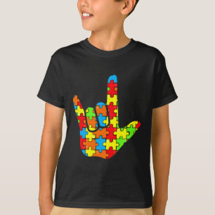 Gebärdensprache Liebe ASL Autismus Geschenk Bewuss T-Shirt