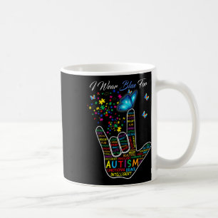 Gebärdensprache Liebe ASL Hand Ich trage Blau für Kaffeetasse