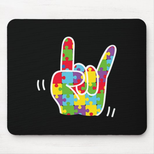 Gebärdensprache Liebe Gebärdensprache Autismus-Bew Mousepad (Vorne)