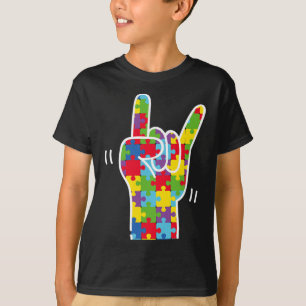 Gebärdensprache Liebe Gebärdensprache Autismus-Bew T-Shirt