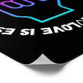 Gebärdensprache Liebeszeichen Behindertenbewusstse Poster (Ecke)