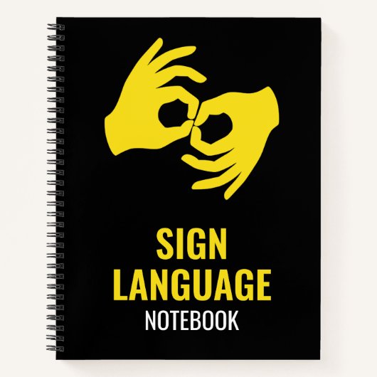 Gebärdensprache Notizbuch – ASL Notizen (Vorderseite)