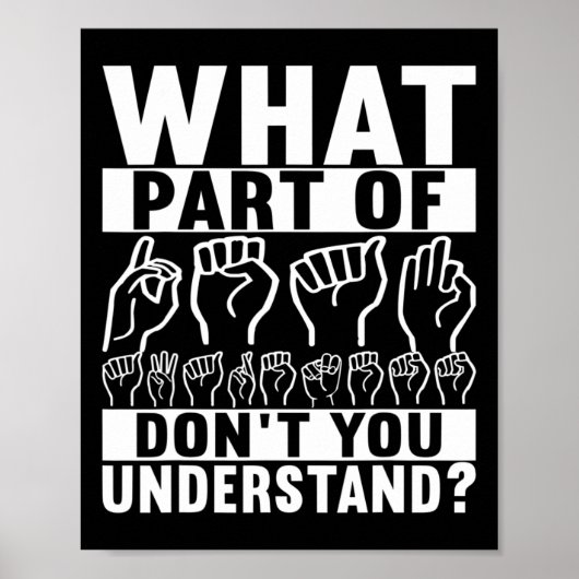 Gebärdensprache Poster (Vorne)