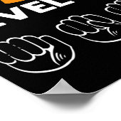 Gebärdensprache - Stufe C2. Gebärdensprachbewussts Poster (Ecke)