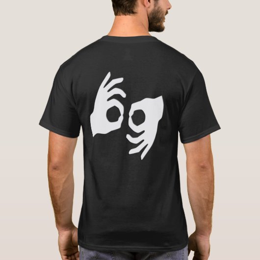 Gebärdensprache T-Shirt (Rückseite)
