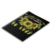 Gebärdensprache taub Sonnenblumen sei freundlich Notizblock (Linke Seite)