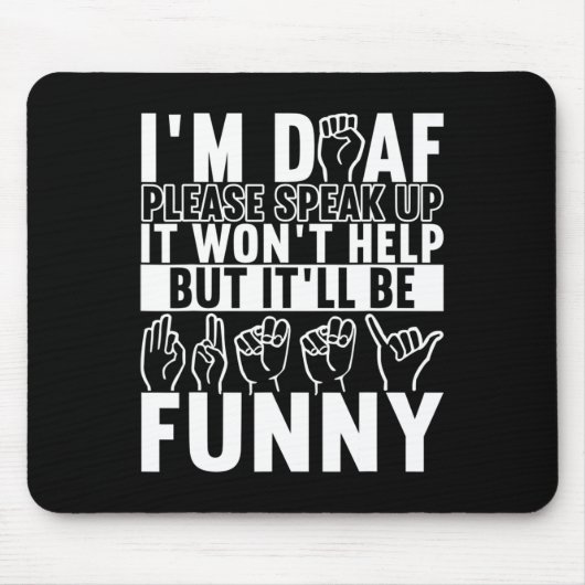 Gebärdensprache - Taubenbewusstsein 10 Mousepad (Vorne)