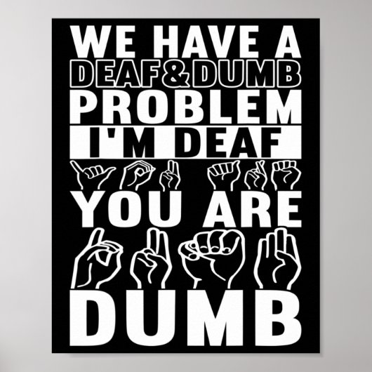 Gebärdensprache - Taubenbewusstsein 16 Poster (Vorne)