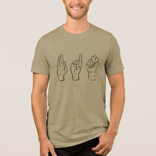 Gebärdensprache Tri-Blend Shirt