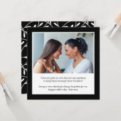 Gebärdensprache und Foto der Mutter Karte (Vorderseite/Rückseite Beispiel)