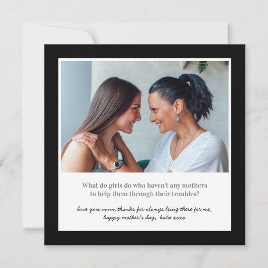 Gebärdensprache und Foto der Mutter Karte (Vorderseite)