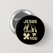 Gebärdensprachlehrer Amerikanische Gebärdensprache Button (Vorne & Hinten)