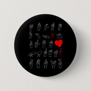 Gebärdensprachlehrer Amerikanische Gebärdensprache Button