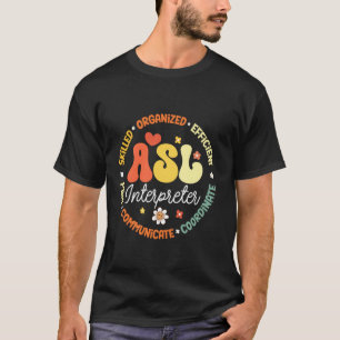 Gebärdensprachlehrer Dolmetscher Crew Schule Gebär T-Shirt
