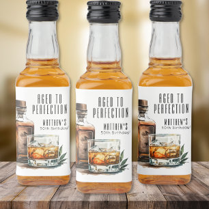 Gebärdete Perfektion Whiskey Men's Birthday Party Alkoholflaschenetikett