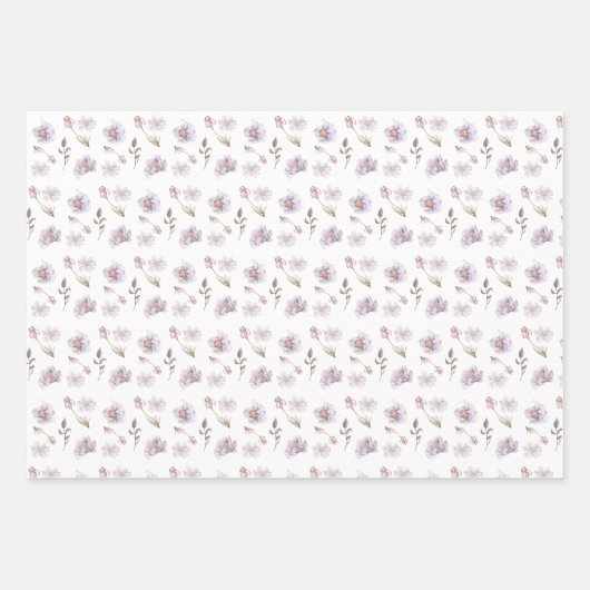 Gebärmutterblättern für die Blumenbedeckung Geschenkpapier Set (Vorderseite)