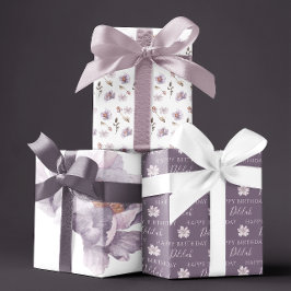 Gebärmutterblättern für die Blumenbedeckung Geschenkpapier Set