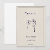 Gebärmutterblüte Februar-Violette-Geschenkkarte Feiertagskarte (Vorne/Hinten)