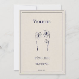 Gebärmutterblüte Februar-Violette-Geschenkkarte Feiertagskarte