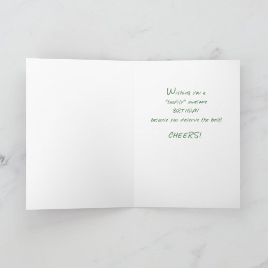 Gebärmutterhalsfrösche Toasting mit Bier Karte (Innenseite)