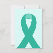 Gebärmutterhalskrebs-Bewusstsein Blumenkohl Aquama Dankeskarte (Rückseite)