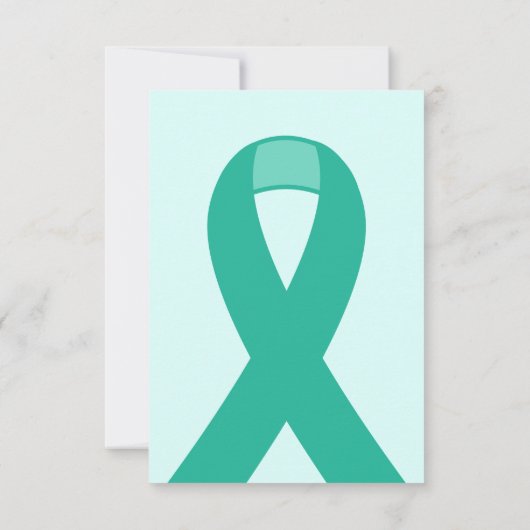 Gebärmutterhalskrebs-Bewusstsein Blumenkohl Aquama Dankeskarte (Rückseite)