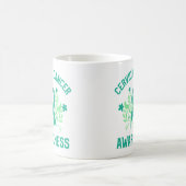 Gebärmutterhalskrebs-Bewusstsein Blumenkohl Aquama Kaffeetasse (Mittel)