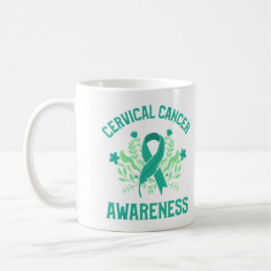 Gebärmutterhalskrebs-Bewusstsein Blumenkohl Aquama Kaffeetasse