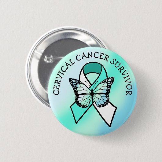 Gebärmutterhalskrebs Button (Vorne & Hinten)