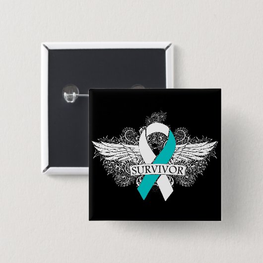 Gebärmutterhalskrebs Button (Vorne & Hinten)