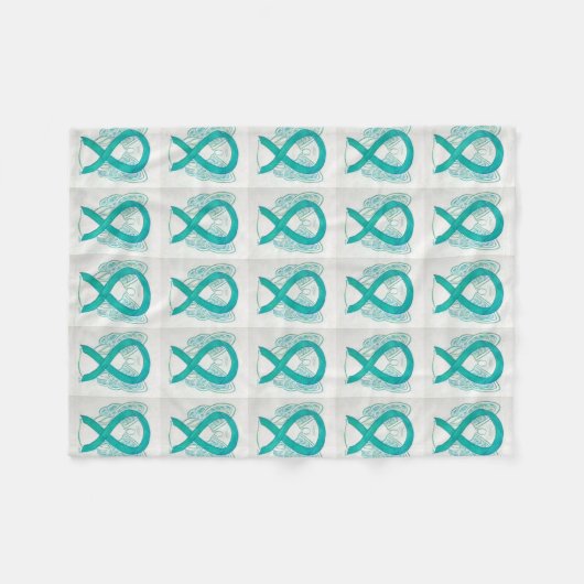 Gebärmutterhalskrebs Fleecedecke (Vorderseite (Horizontal))