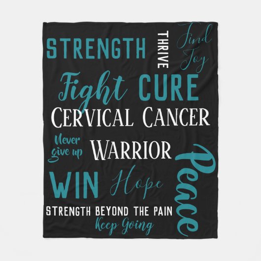 Gebärmutterhalskrebs Fleecedecke (Vorderseite)