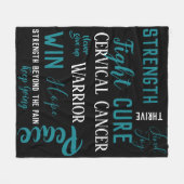 Gebärmutterhalskrebs Fleecedecke (Vorderseite (Horizontal))