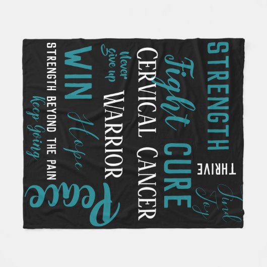 Gebärmutterhalskrebs Fleecedecke (Vorderseite (Horizontal))