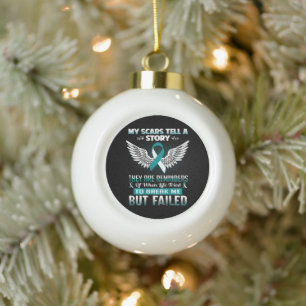 Gebärmutterhalskrebs Frauen Keramik Kugel-Ornament