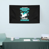 Gebärmutterhalskrebs Funny Unicorn Farb Glitzern T Banner (Messeveranstaltung)