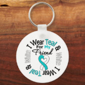 Gebärmutterhalskrebs für meinen Freund Schlüsselanhänger (Vorderseite)