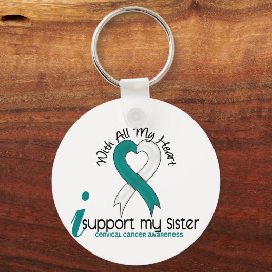 Gebärmutterhalskrebs Ich unterstütze meine Schwest Schlüsselanhänger (Vorderseite)