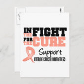 Gebärmutterhalskrebs im Kampf um Heilung Postkarte (Vorne/Hinten)