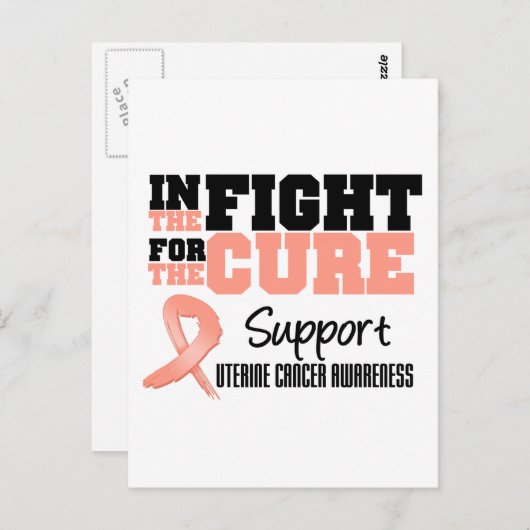 Gebärmutterhalskrebs im Kampf um Heilung Postkarte (Vorne/Hinten)