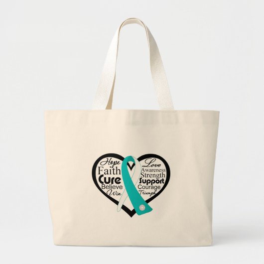 Gebärmutterhalskrebs Jumbo Stoffbeutel (Vorne)