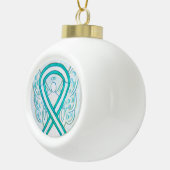 Gebärmutterhalskrebs Keramik Kugel-Ornament (Rechts)