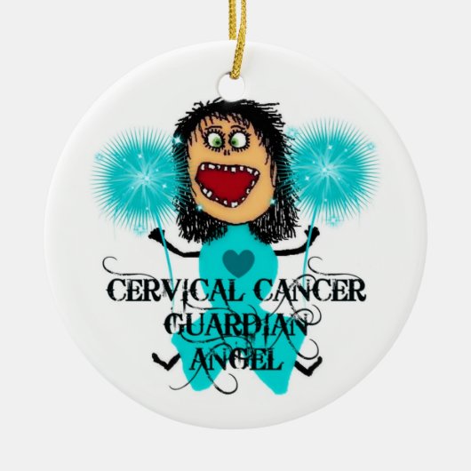Gebärmutterhalskrebs Keramik Ornament (Vorne)