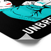 Gebärmutterhalskrebs-Krieger - Unzerbrechliches Ge Poster (Ecke)