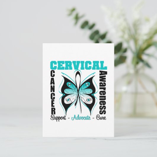 Gebärmutterhalskrebs Postkarte (Stehend Vorderseite)
