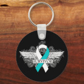 Gebärmutterhalskrebs Schlüsselanhänger (Vorderseite)