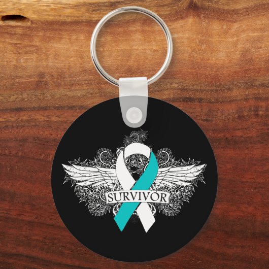 Gebärmutterhalskrebs Schlüsselanhänger (Vorderseite)