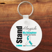 Gebärmutterhalskrebs stehe ich neben meiner Tochte Schlüsselanhänger (Vorderseite)