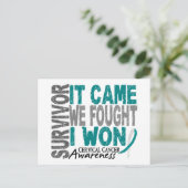 Gebärmutterhalskrebs Überleben Es kam, dass wir kä Postkarte (Stehend Vorderseite)