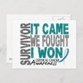 Gebärmutterhalskrebs Überleben Es kam, dass wir kä Postkarte (Vorne/Hinten)